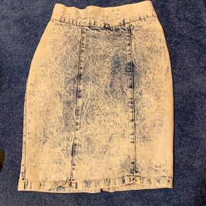 Vintage acid washed Jean skirt